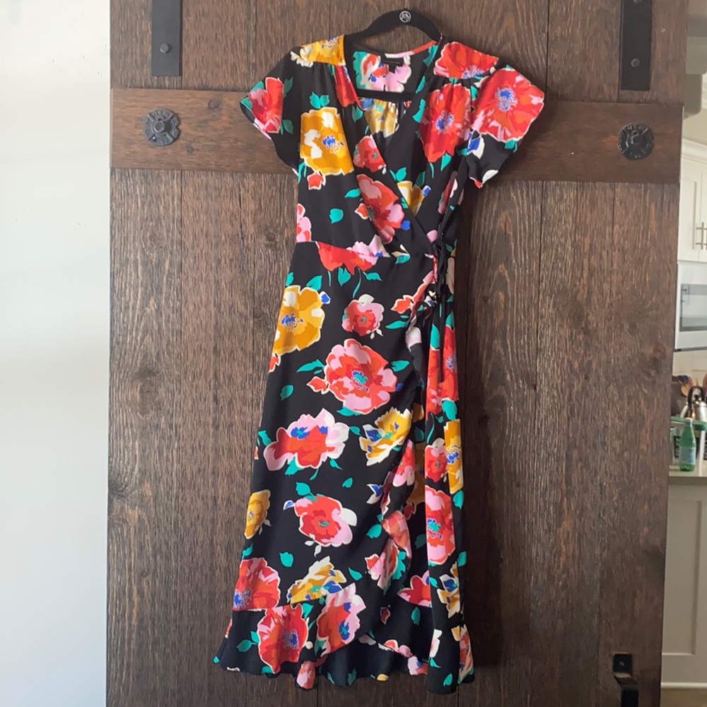 Who What Wear Target floral wrap dress